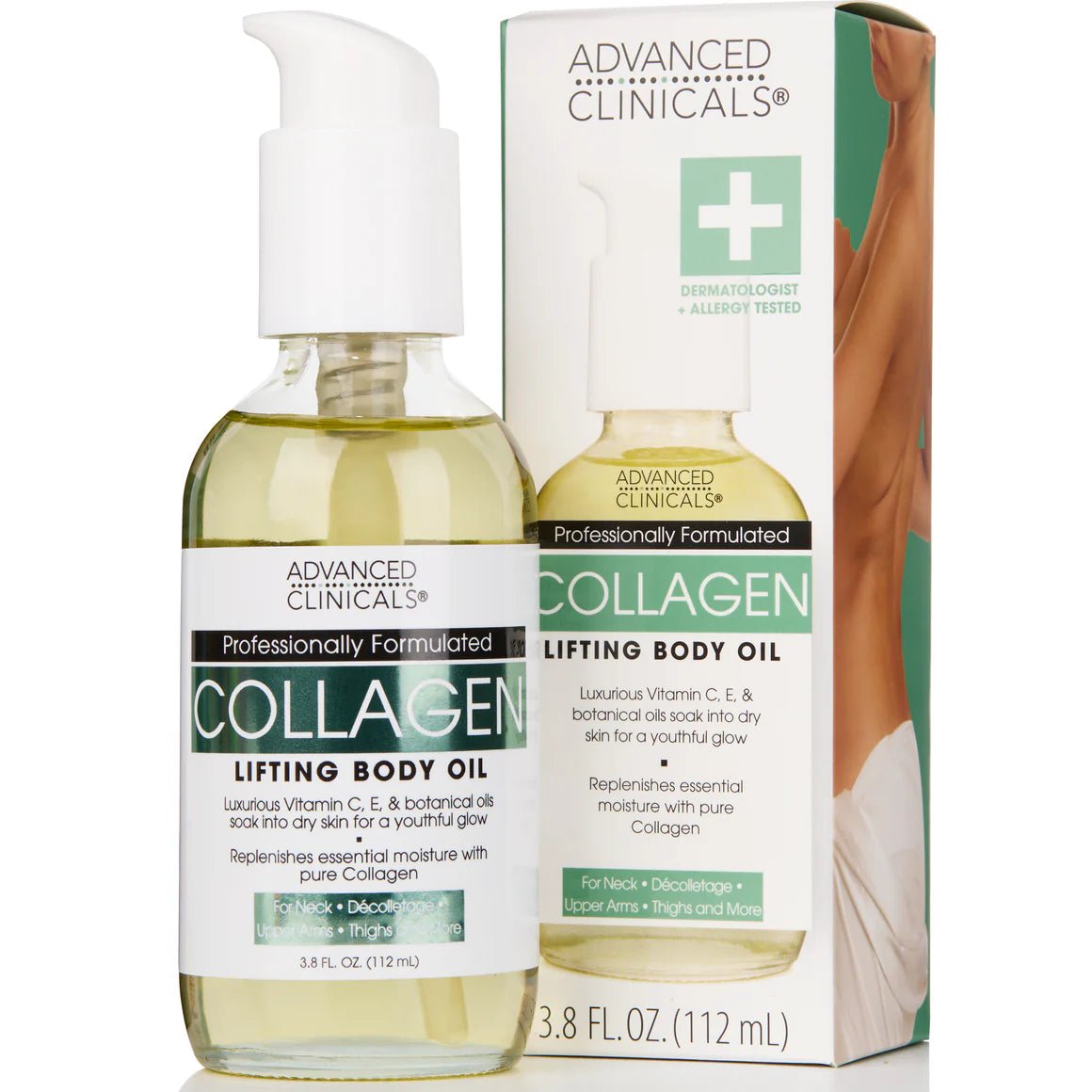 Advanced Clinicals Collagen Body Oil – 8oz (237ml)