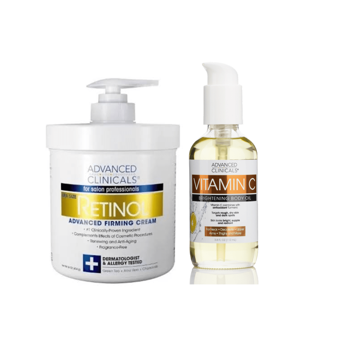 Advanced Clinicals Retinol Firming cream And Advanced Clinicals Vitamin C Body Oil