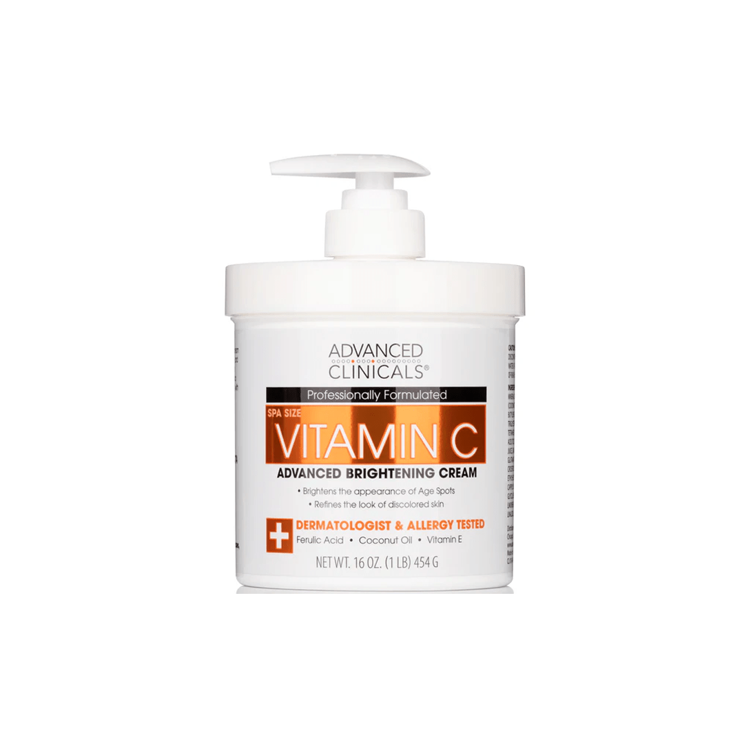 Advanced Clinicals Vitamin C Brightening Cream 16Oz 1L