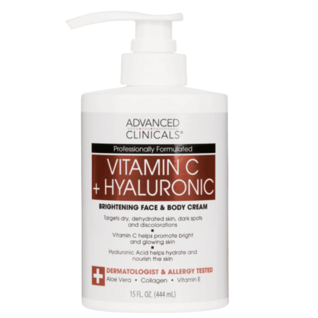 Advanced Clinicals Vitamin C + Hyaluronic Brightening Cream - 444ml