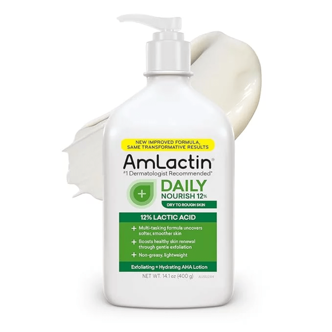 AmLactin Daily Nourish 12% Lactic Acid Exfoliating + Hydrating AHA Lotion - 400g