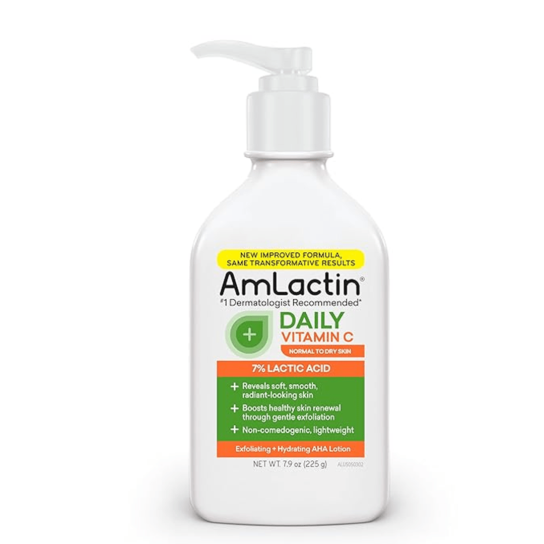 Amlactin Daily Vitamin C 7% Lactic Acid Cream Hydrate & Brighten 170z