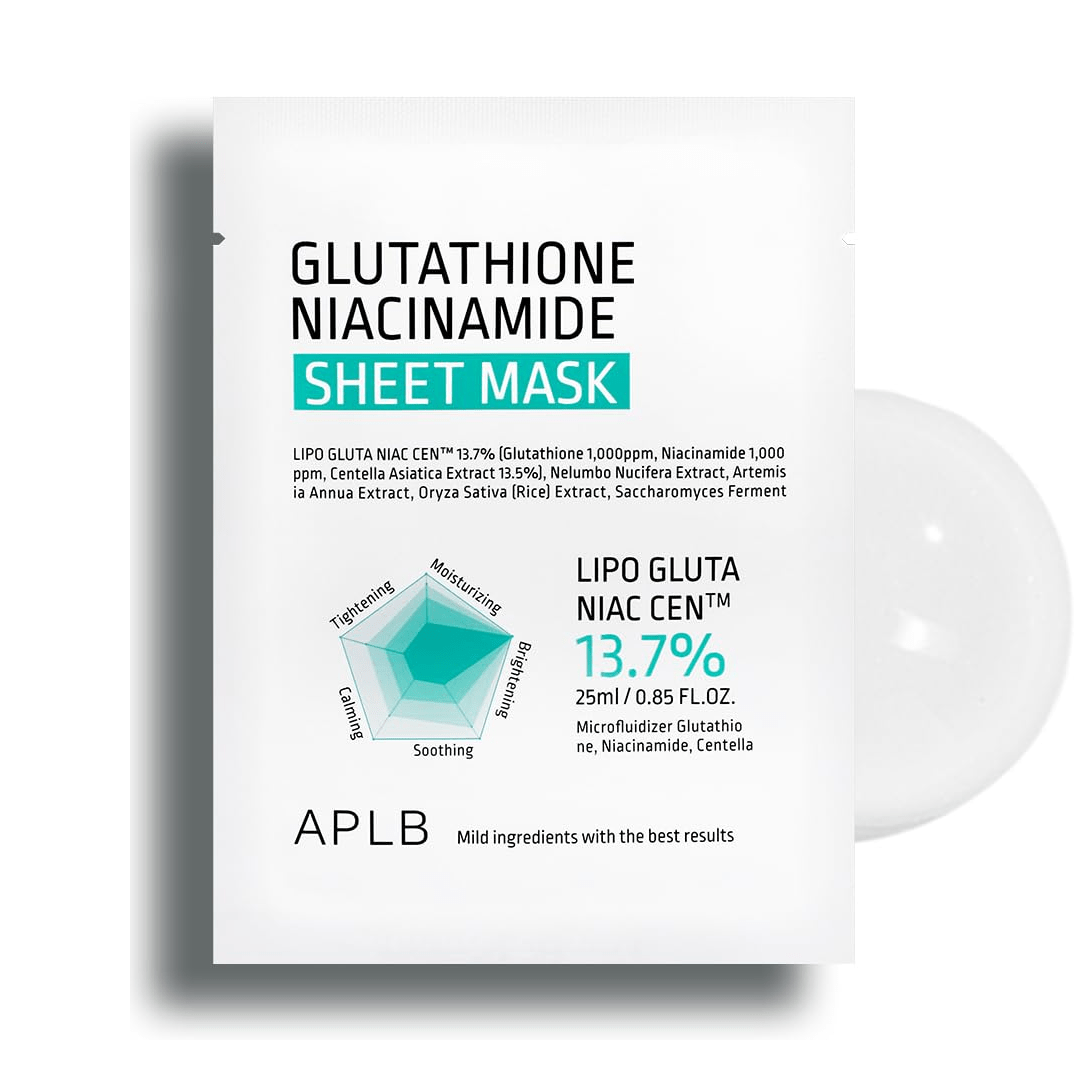 APLB Glutathione Niacinamide Sheet Mask 25ml - Brighten & Hydrate Skin