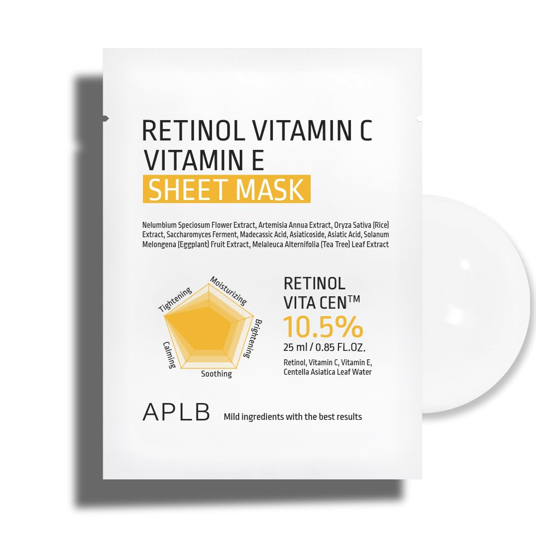 Aplb Retinol Vitamin C Vitamin E Sheet Mask 25ml