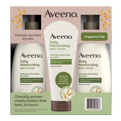 Aveeno Daily Moisturizing Body Lotion 532ml – Trio Pack - Nourish Your Skin