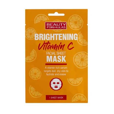 Beauty Formulas Brightening Vitamin C Facial Sheet Mask