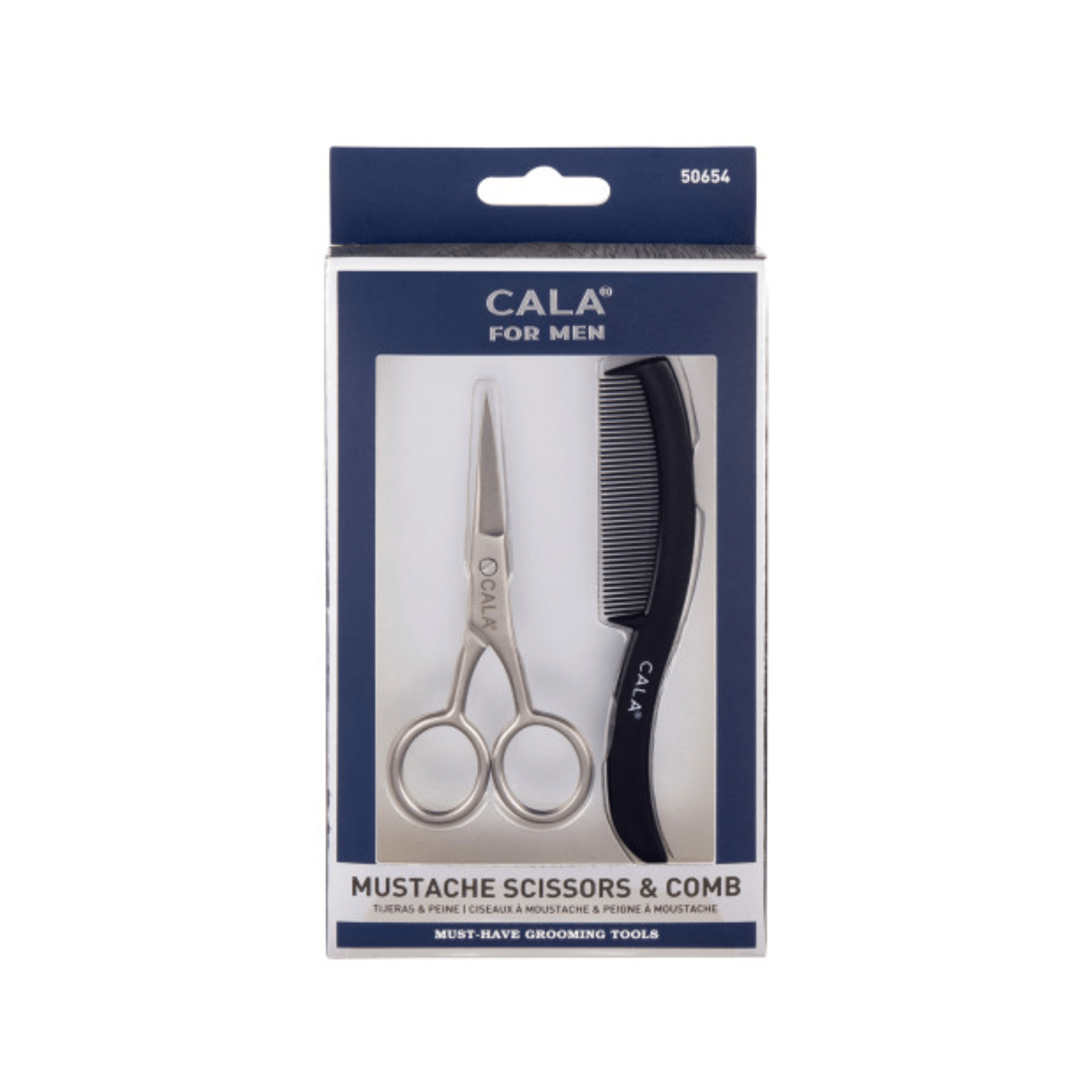 CALA For Men Mustache Scissors & Comb Set
