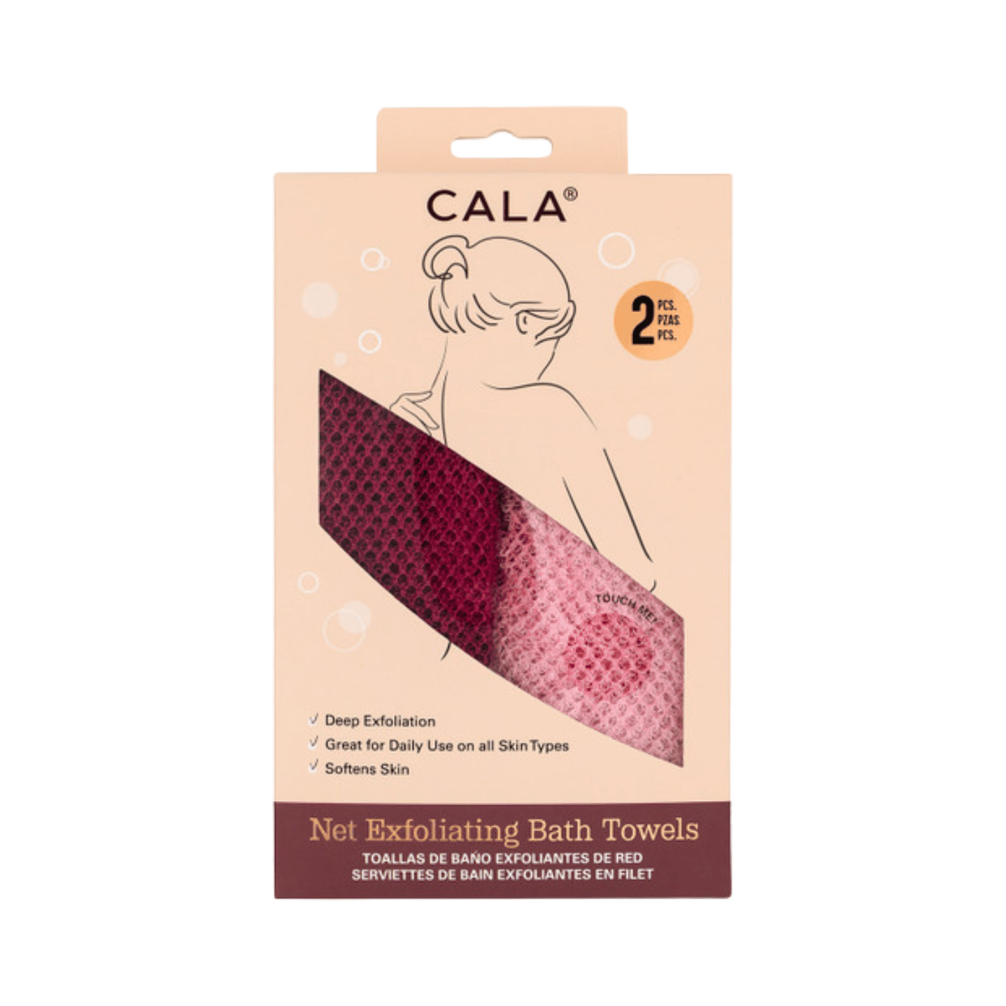 CALA Net Exfoliating Bath Towels - 2 Pieces