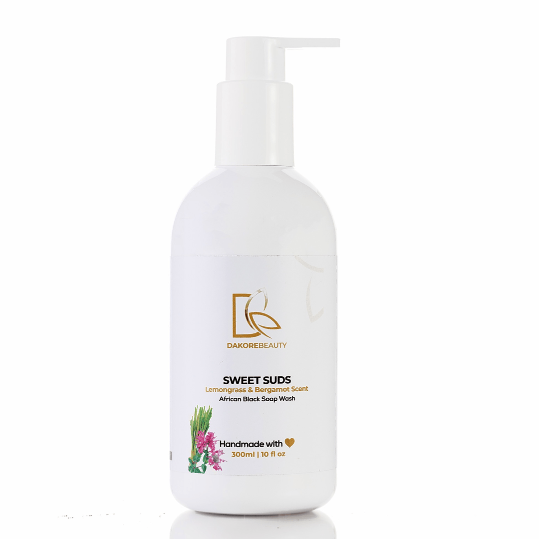 Dakore Beauty Sweet Suds Lemon - Grass & Bergamot Scent African Black Soap Wash 300ml