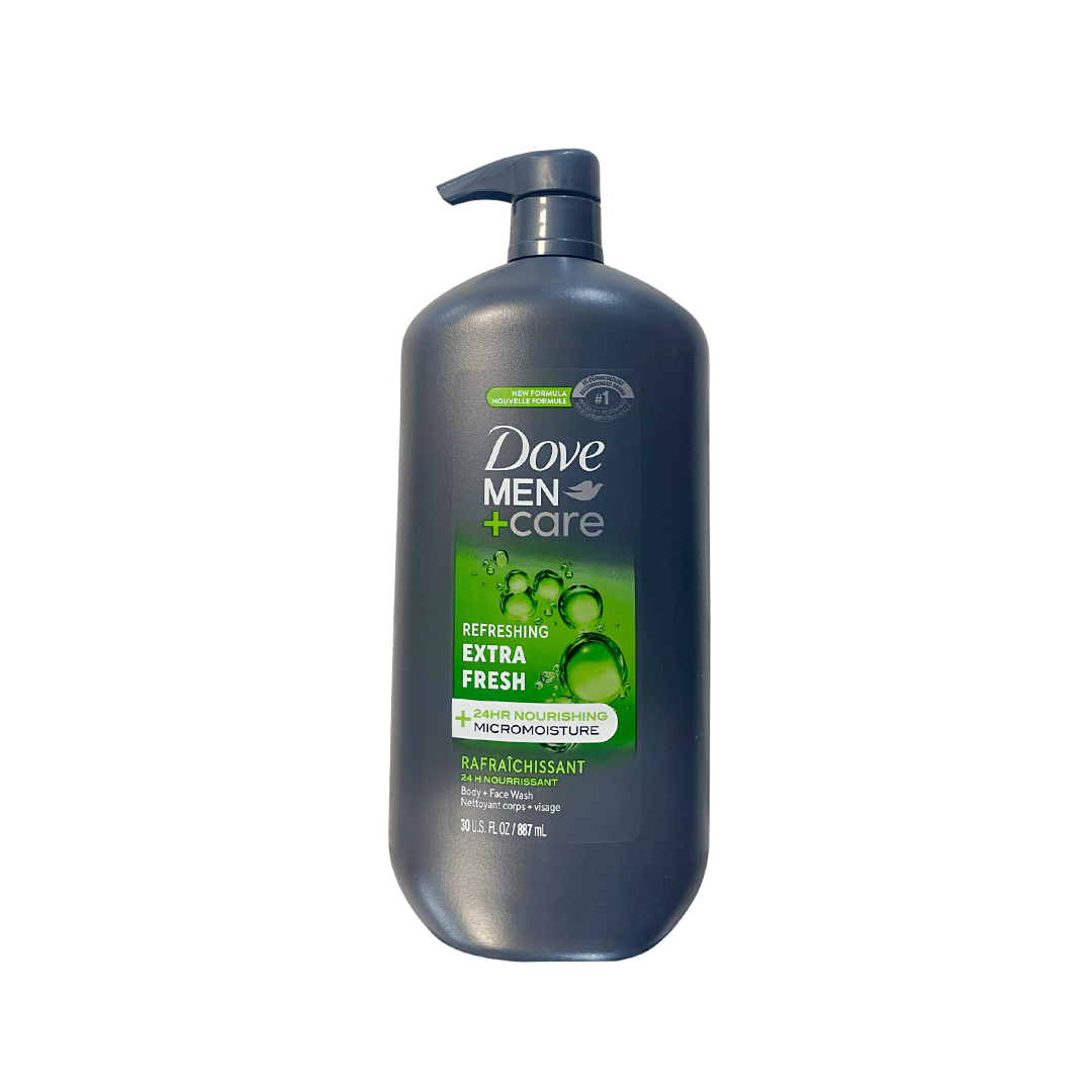Dove Men + Care Refreshing Extra Fresh + 24HR Nourishing Micromoisture Body + Face Wash887ml