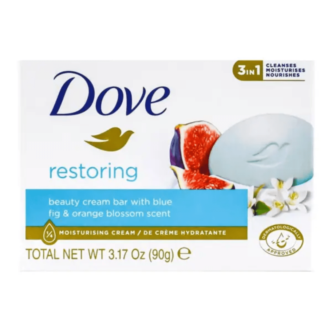 Dove Restoring Beauty Cream Bar With Blue Fig & Orange Blossom Scent - 90g