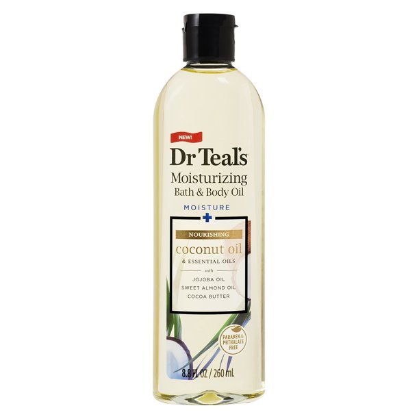 Dr Teal Moist Bath and Body oil Coconut 8.80z