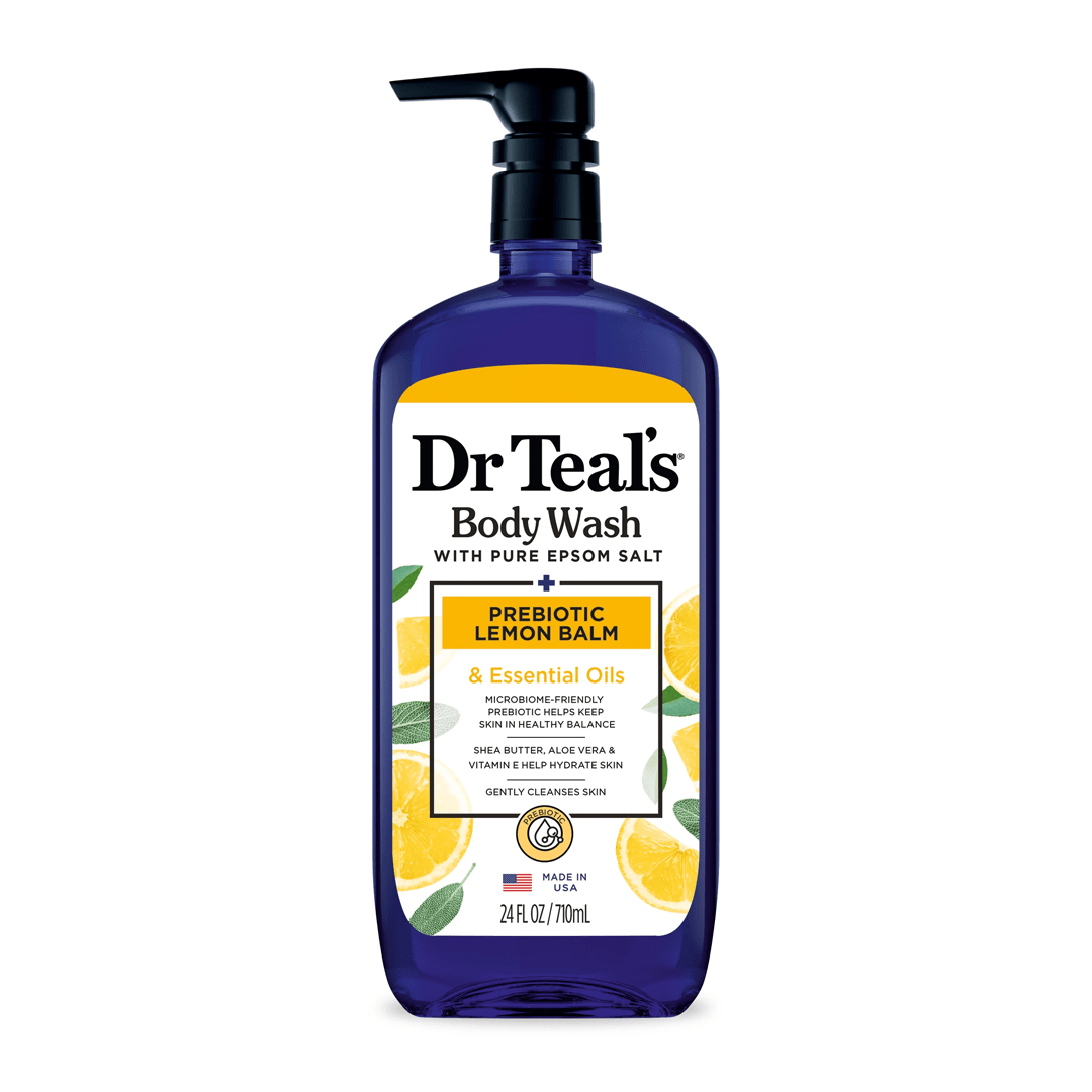 Dr Teal's Body Wash Prebiotic Lemon Balm & Essential Oils 710ml – Refresh and Revitalize Your Skin