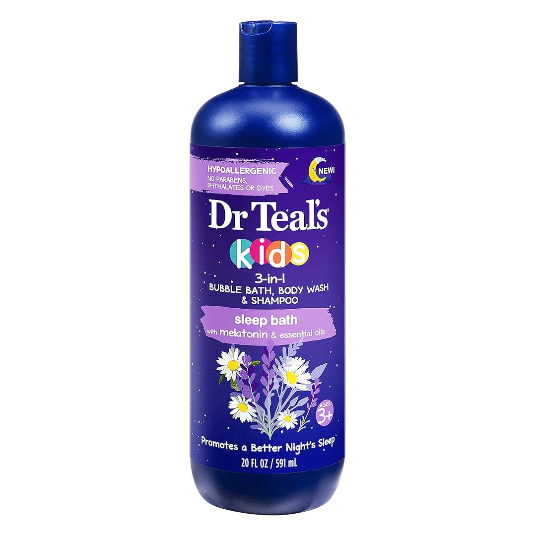 Dr Teal's Kids 3 in 1 Bubble Bath, Body Wash & Shampoo Sleep Bath with Melatonin & Essential Oil 591ml