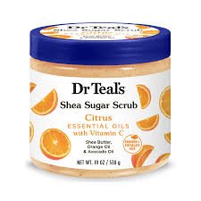Dr Teal'S Shea Sugar Scrub Citrus Essential Oils With Vitamin C 538G