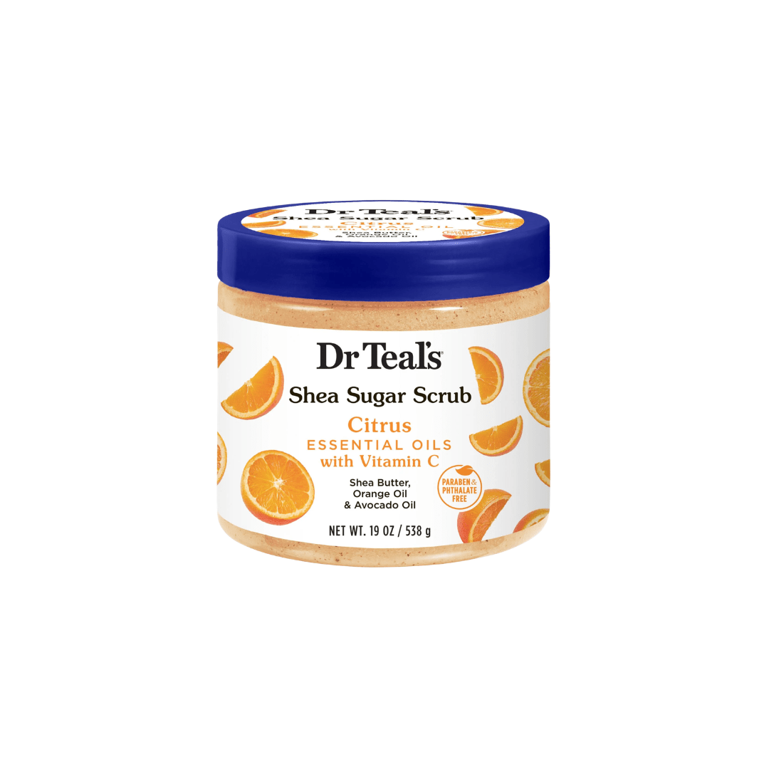 Dr Teal's Shea Sugar Scrub Citrus Essential Oils With Vitamin C 538G