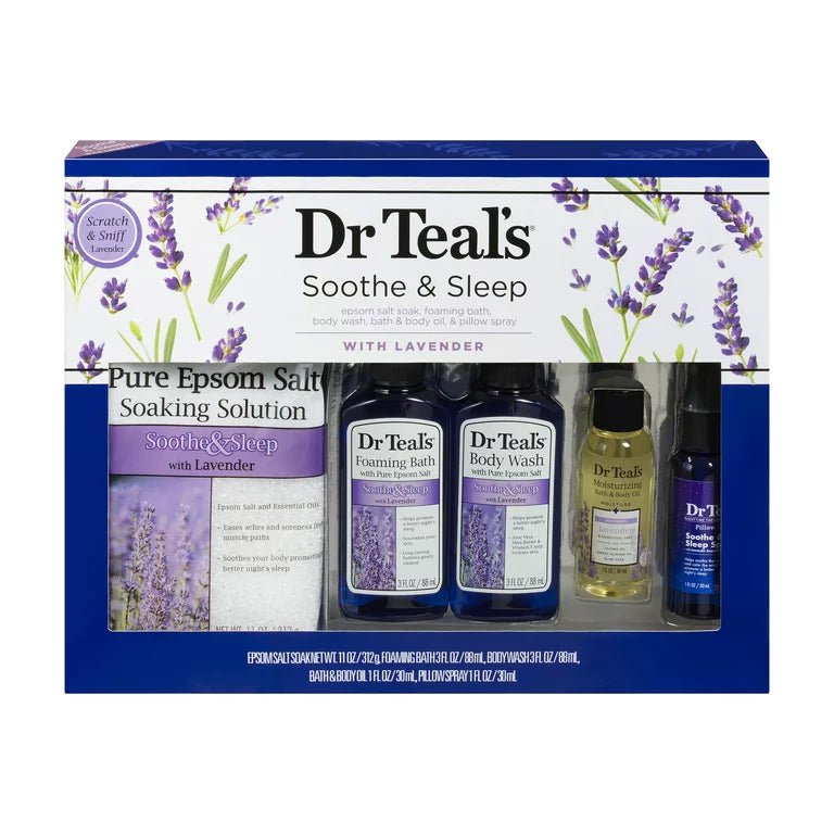 Dr Teal’s Soothe & Sleep Gift Set, Lavender, 5 Piece