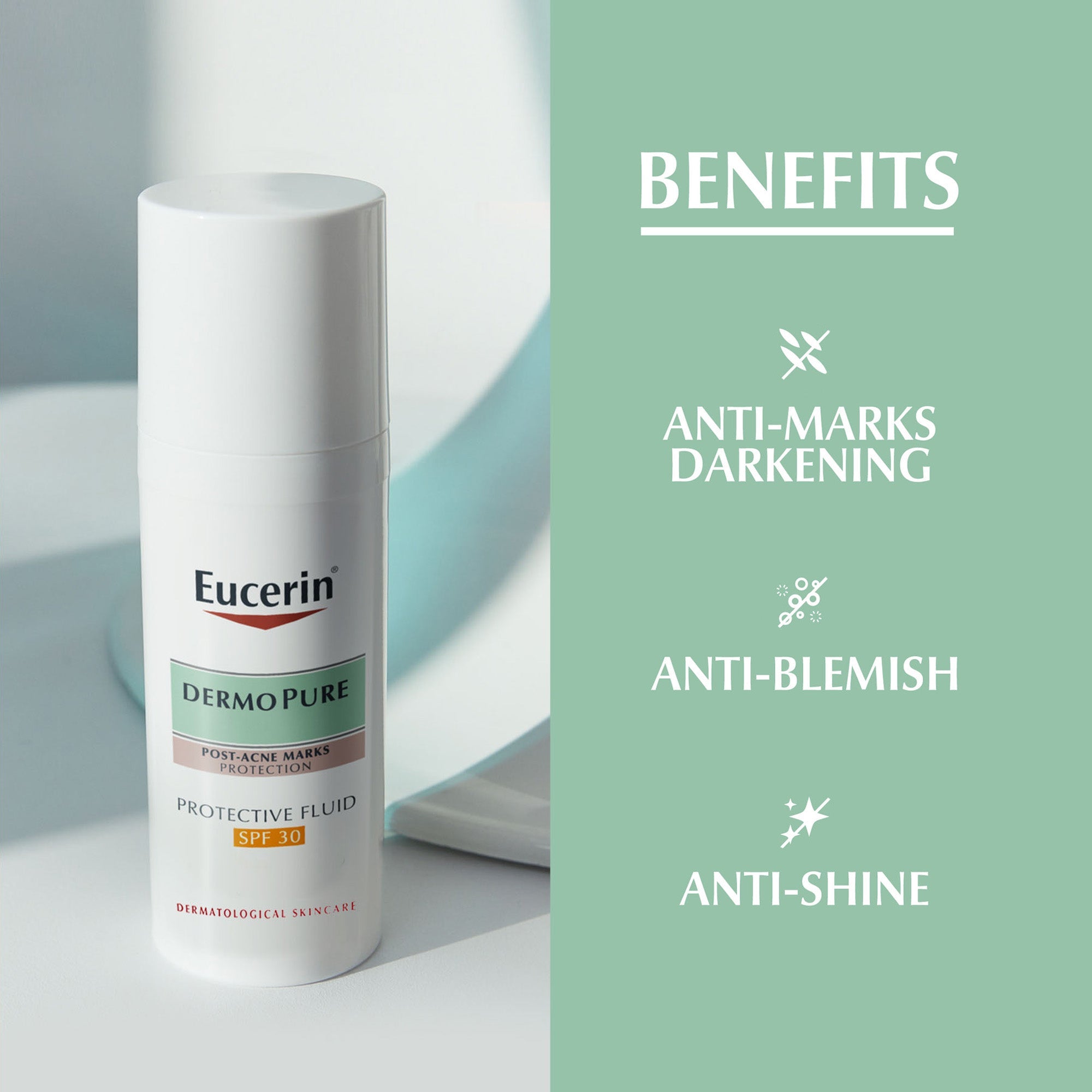 Eucerin DermoPurifyer Oil Control Protective Fluid, Post - Acne Marks, SPF 30, 50ml