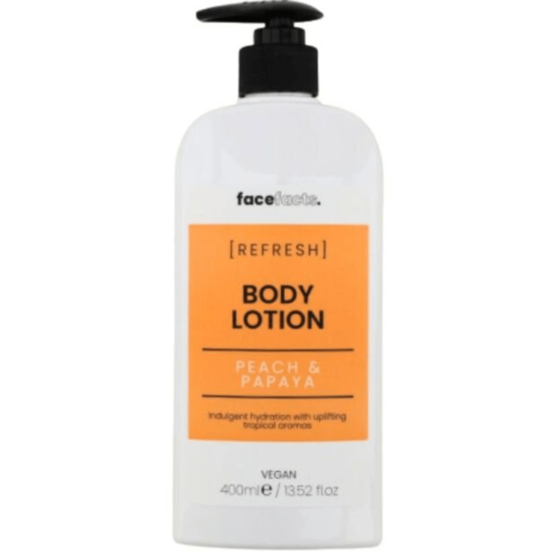 Face Facts Peach & Papaya Body Lotion 400ml Pomegranate