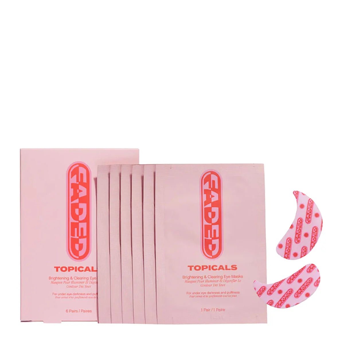 Faded Topicals Brightening & Clearing Eye Masks 6 pairs