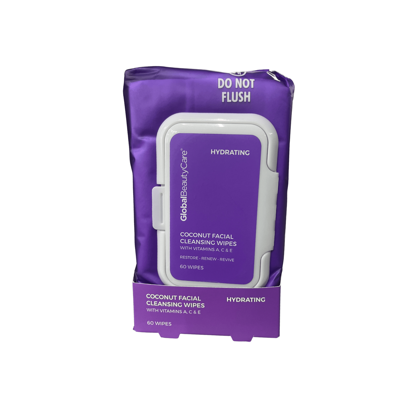 Global Beauty Care Coconut Makeup Wipes - 60 Wipes