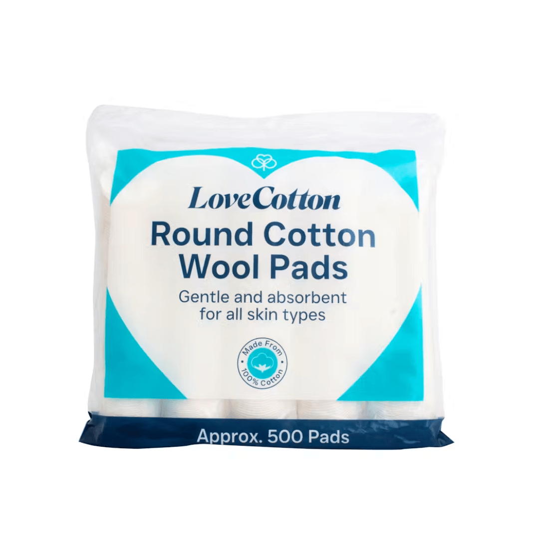LOVE COTTON ROUND PADS 500CT