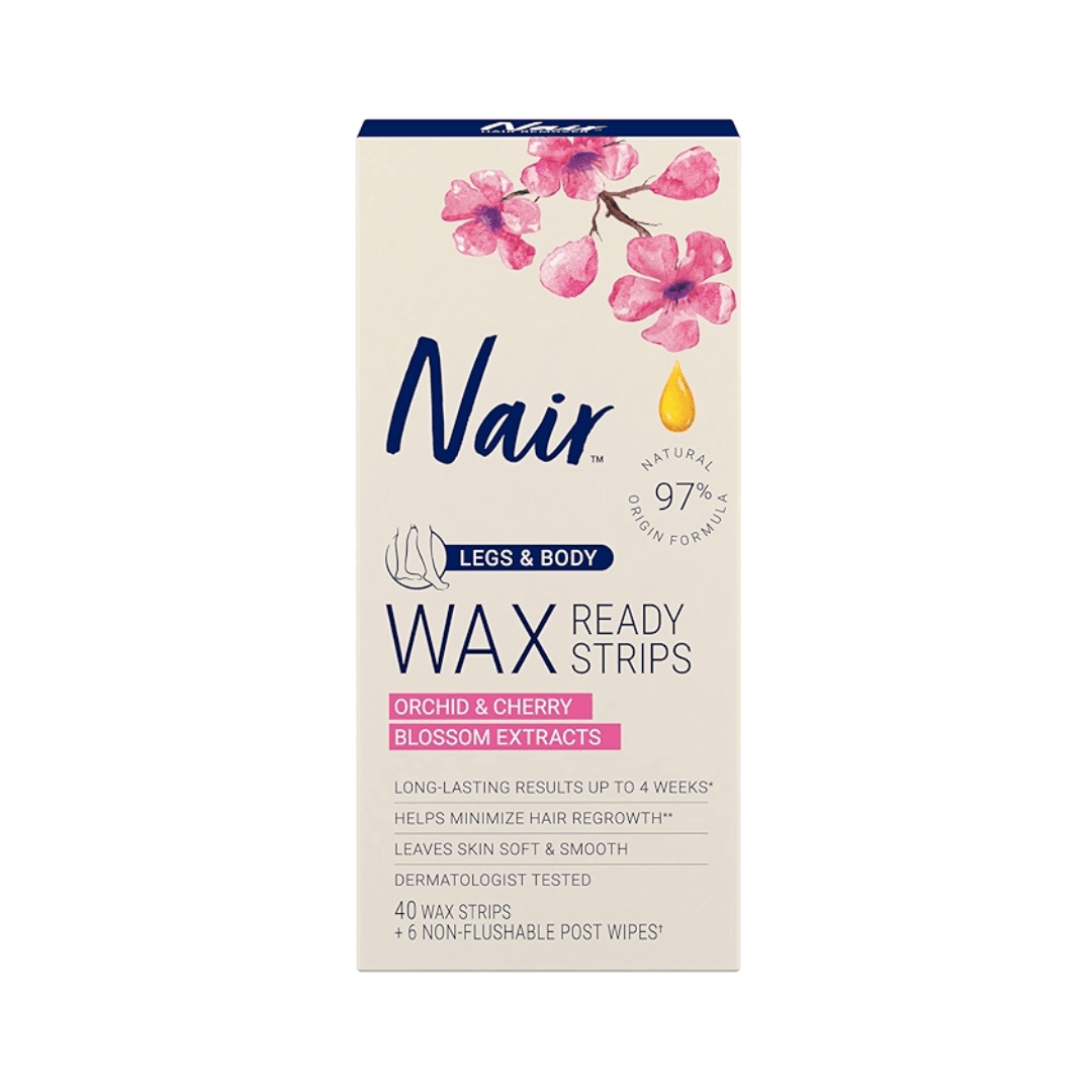 Nair Legs & Body Wax Ready Strips Orchid & Cherry Blossom Extract