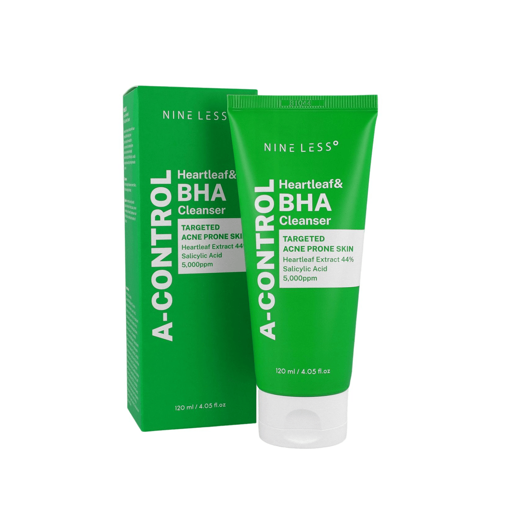 Nineless A - Control Heartleaf & BHA Cleanser 120ml – Purifying Cleanser for Oily Skin