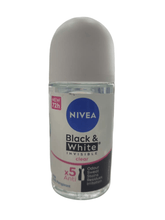 Nivea Black & White Invisible Clear Roll - On - 50ml