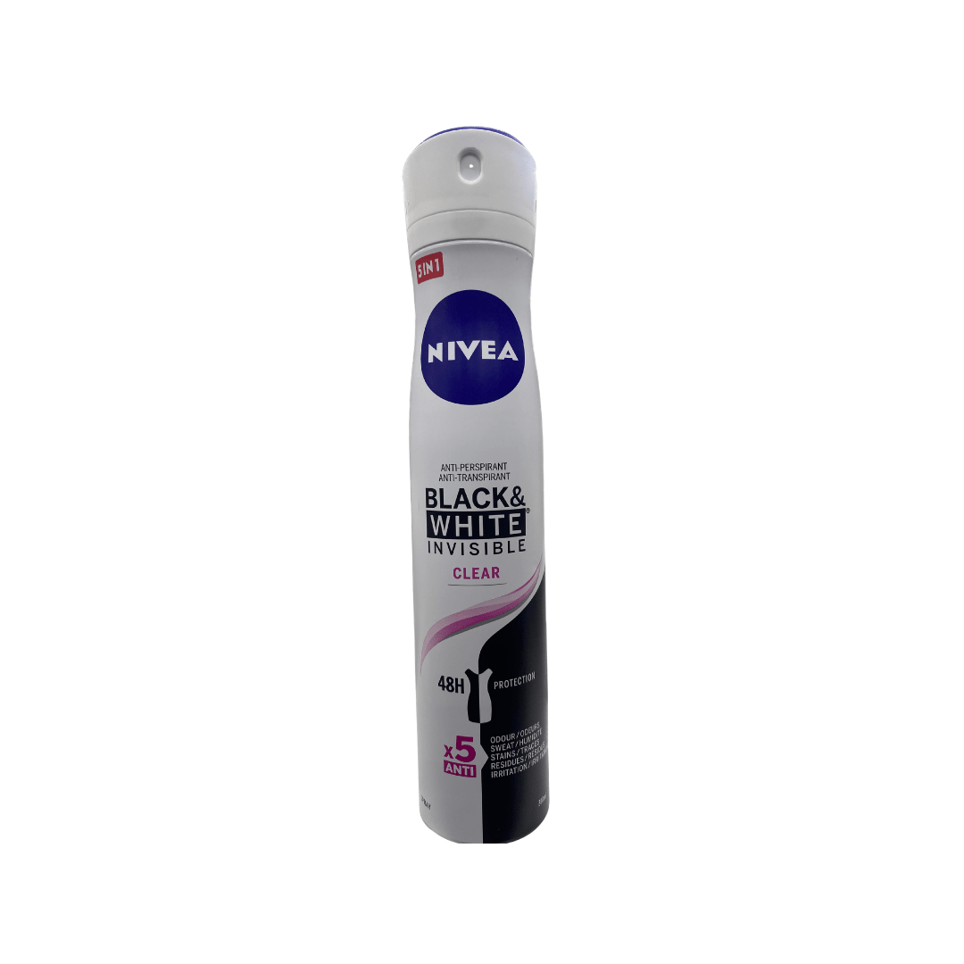 Nivea Invisible Black and White Clear 48H Protection Spray 200ml