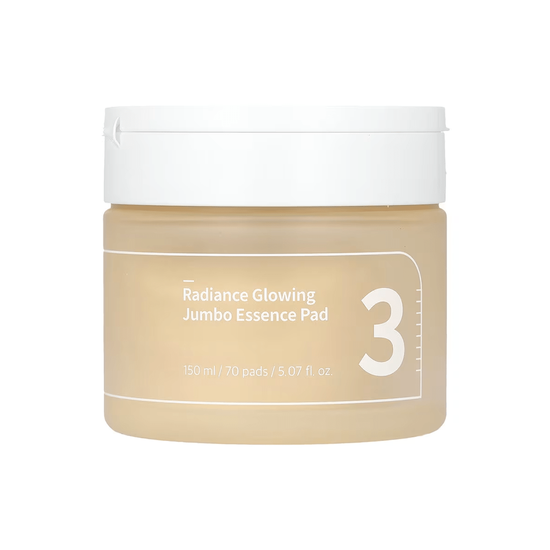 Numbuzin No.3 Radiance Glowing Jumbo Essence Pad 150ml | Brightening, Hydrating Toner Pads for Glowing Skin