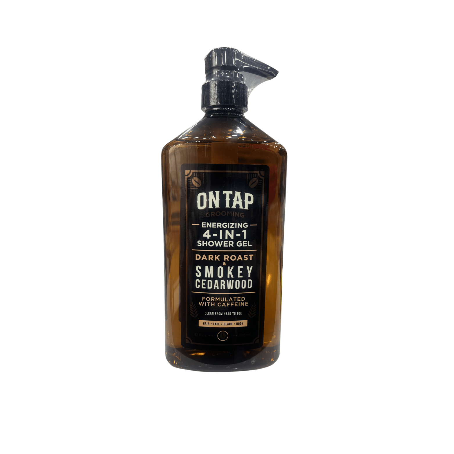 On Tap Grooming Energizing 4-in-1 Dark Roast & Smokey Cedarwood Body Wash - 980ml
