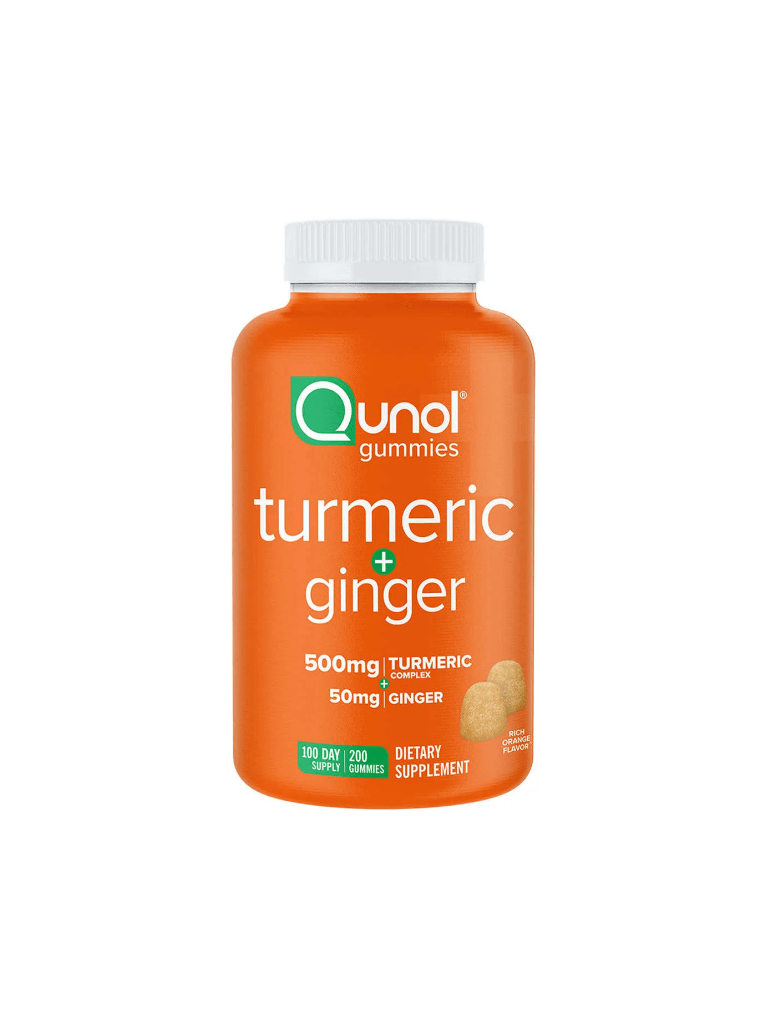 Qunol Turmeric + Ginger Gummies – 500mg, 200 Gummies EXP 2027|FEB