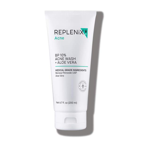 Replenix BP 10% Acne Wash + Aloe Vera 200ml | Maximum Strength Acne Cleanser