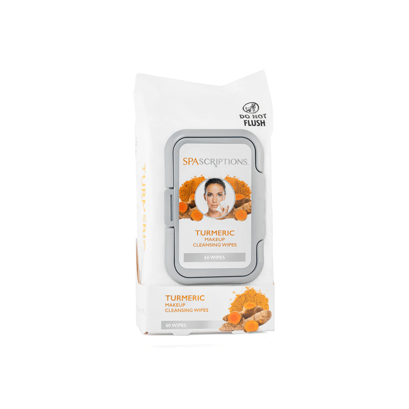 SpaScriptions Turmeric Makeup Cleansing Wipes - 60 Wipes