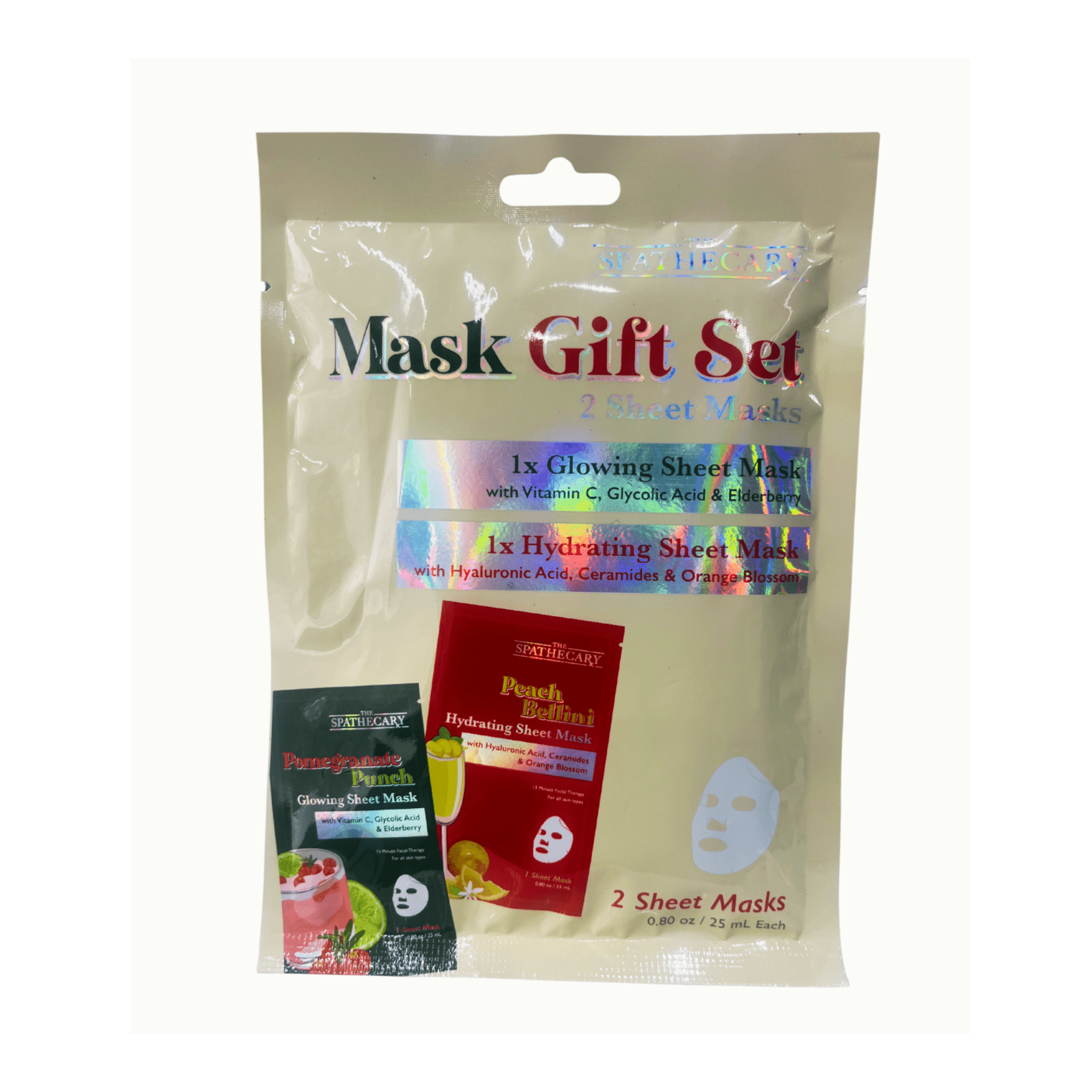 The Spathecary Face Mask Gift Set - 2 Sheet Masks (25ml each)