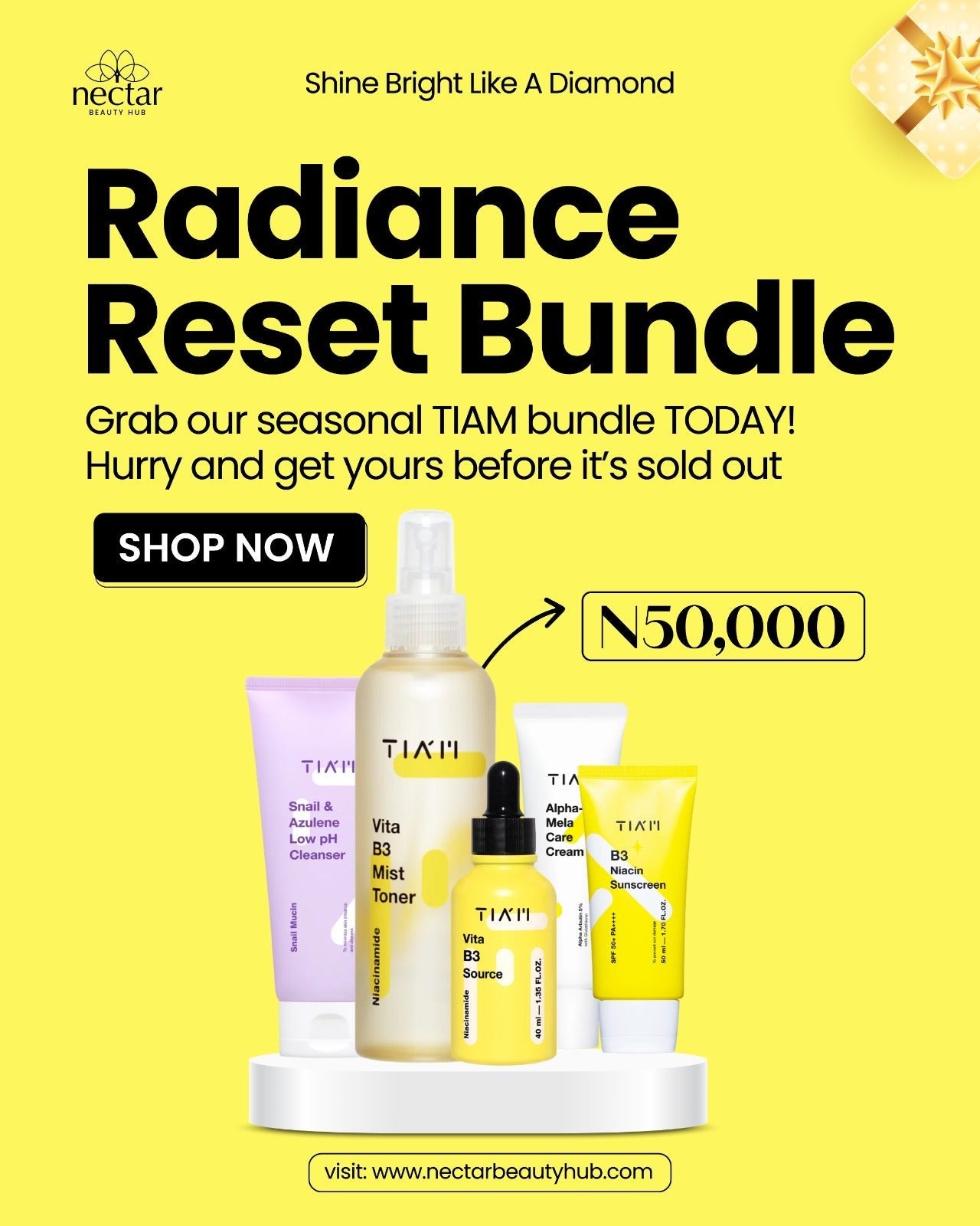 Tiam Radiance and Reset Bundle