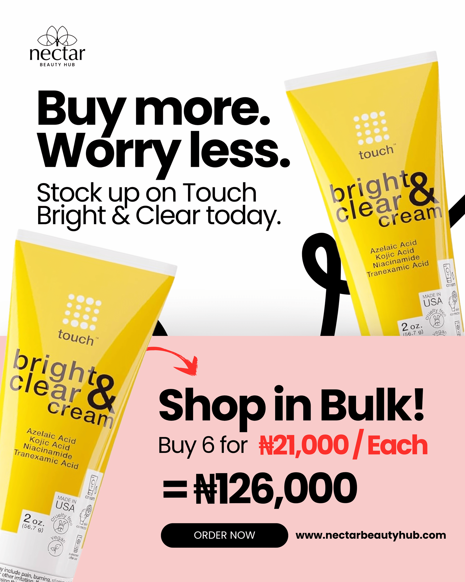 Touch Bright & Clear Cream Bulk