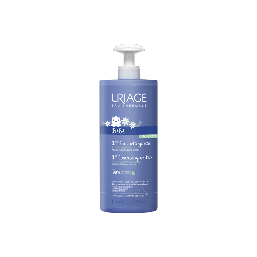 Uriage Eau Thermale Cleansing Water 1litre - Refreshing & Hydrating Formula for All Skin Types"