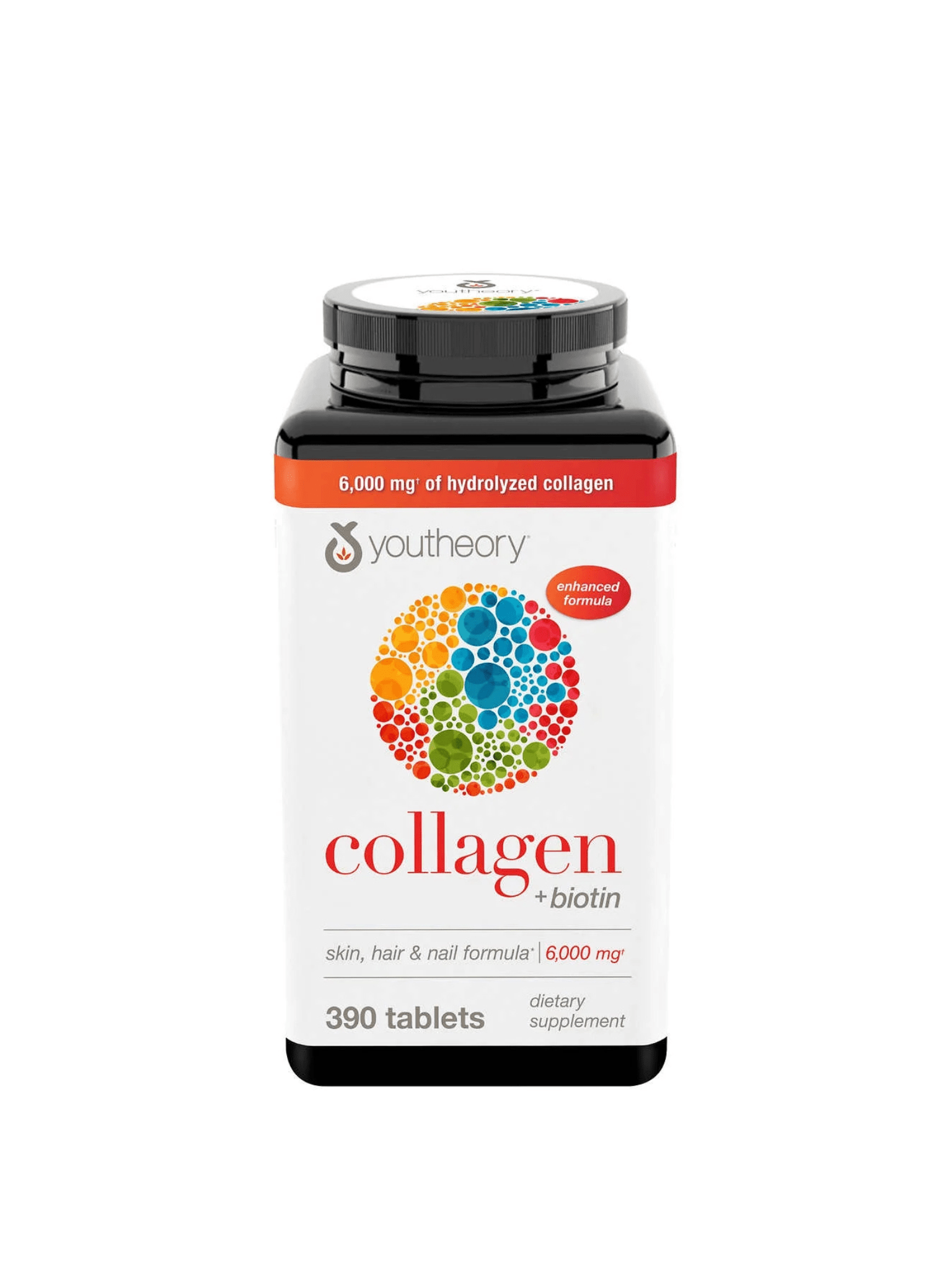 Youtheory Collagen + Biotin – 390 Tablets | Advanced Skin, Hair & Nail Support EXP 2027|MAR