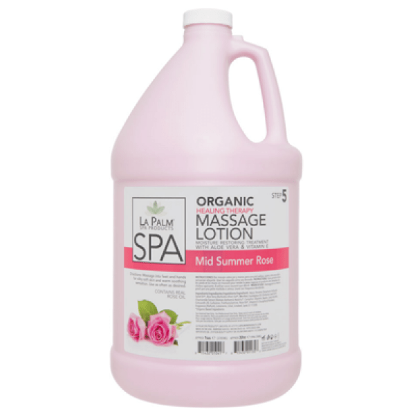 La Palm Massage Oil Gallon (4 gal per case) Mid Summer Rose