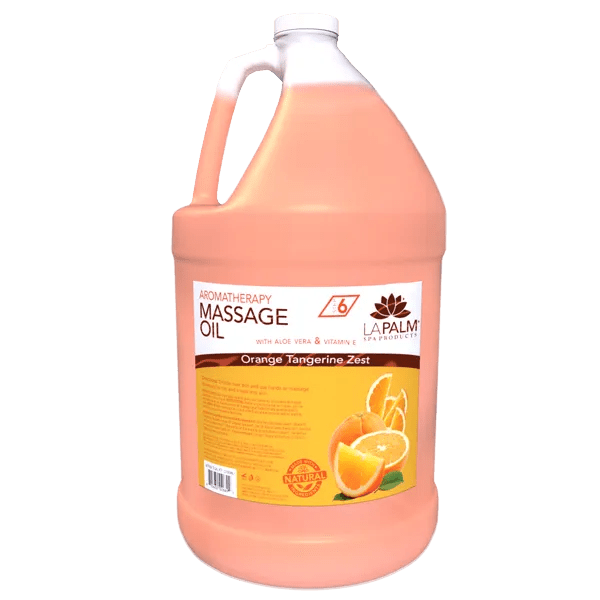 La Palm Massage Oil Gallon Orange Tangerine Zest