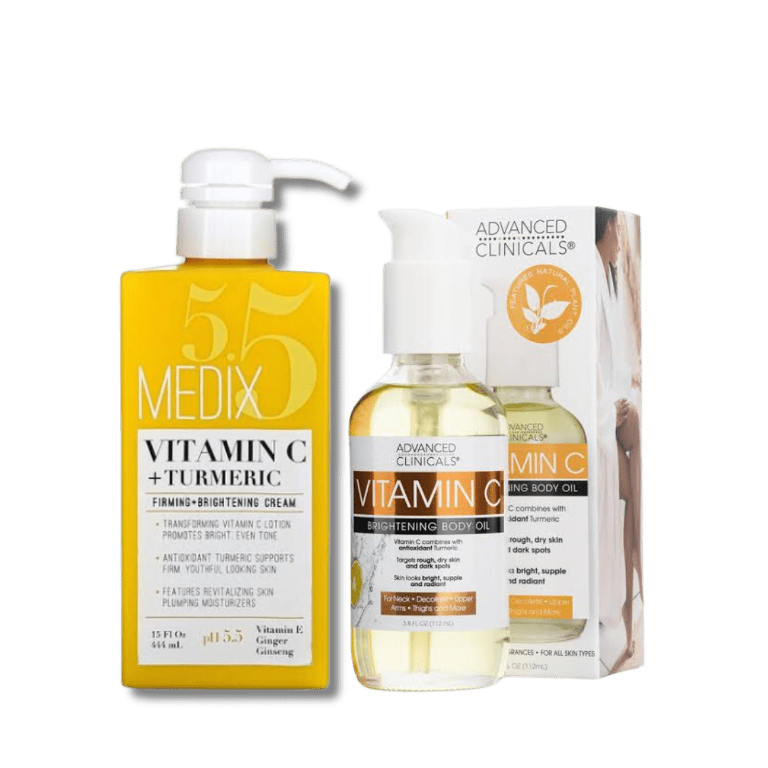 Medix vitamin C lotion and Advanced Clinicals Vitamin C body oil