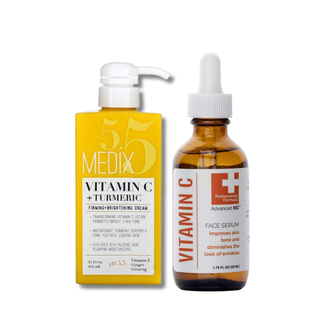 Medix vitamin C lotion and Advanced MD Vitamin C serum