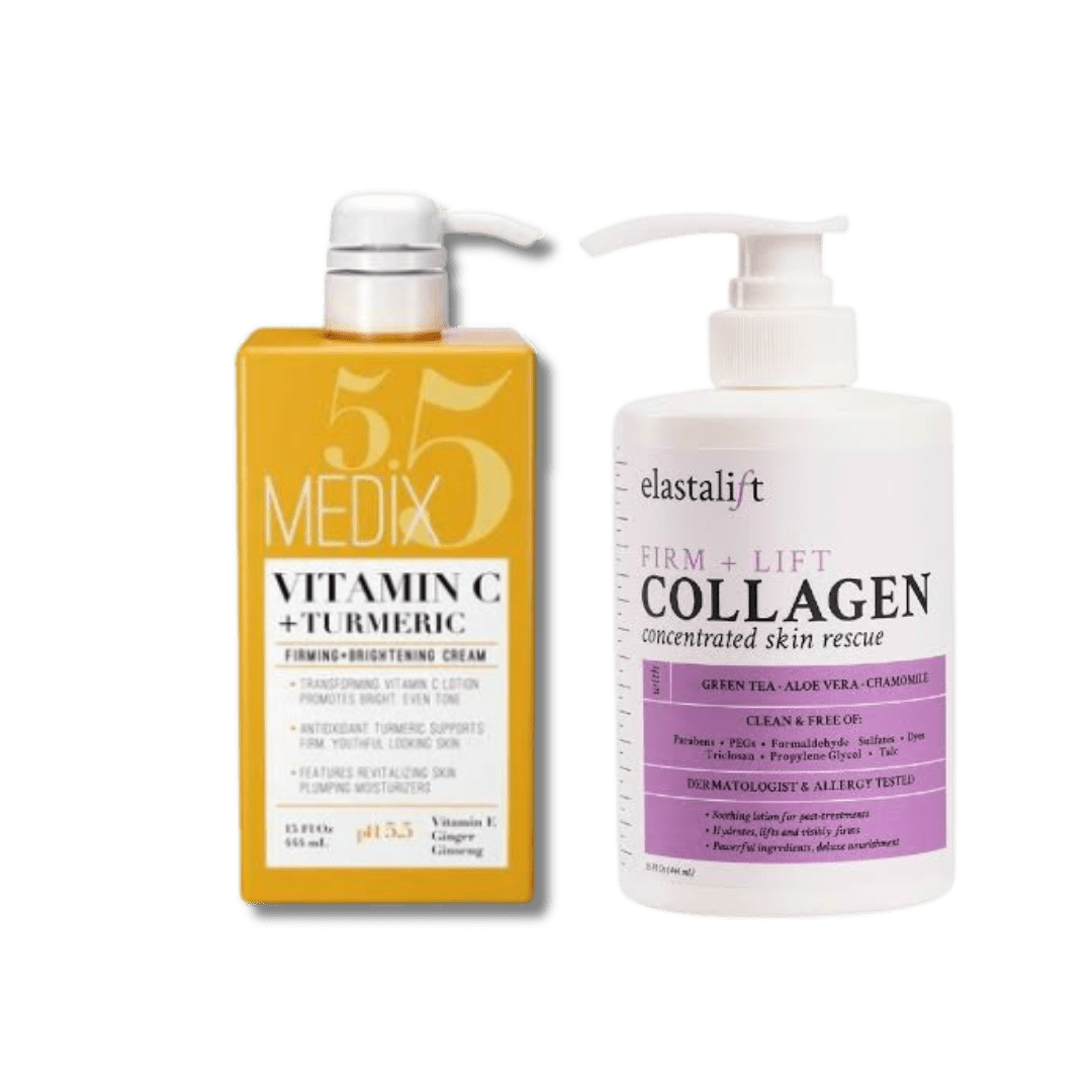 Medix vitamin C lotion and Elastalift Collagen Cream