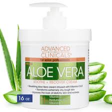 Advanced Clinicals Aloe Vera Soothe + Recover Cream | Hydrating & Soothing 1lb