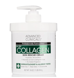 Advanced Clinicals Collagen Cream 454g