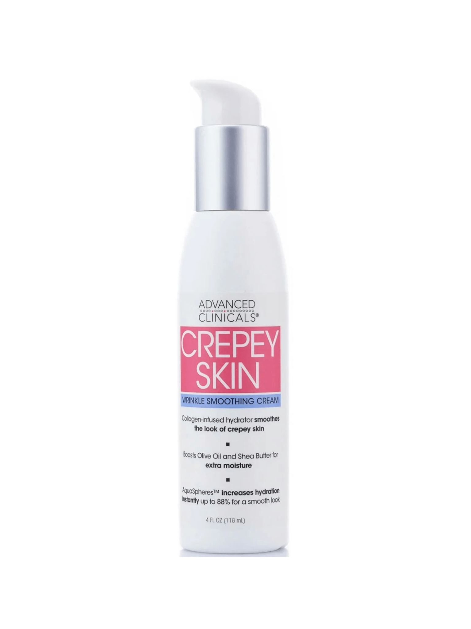 Advanced Clinicals Crepey Skin Wrinkle Smoothing Cream 118ml
