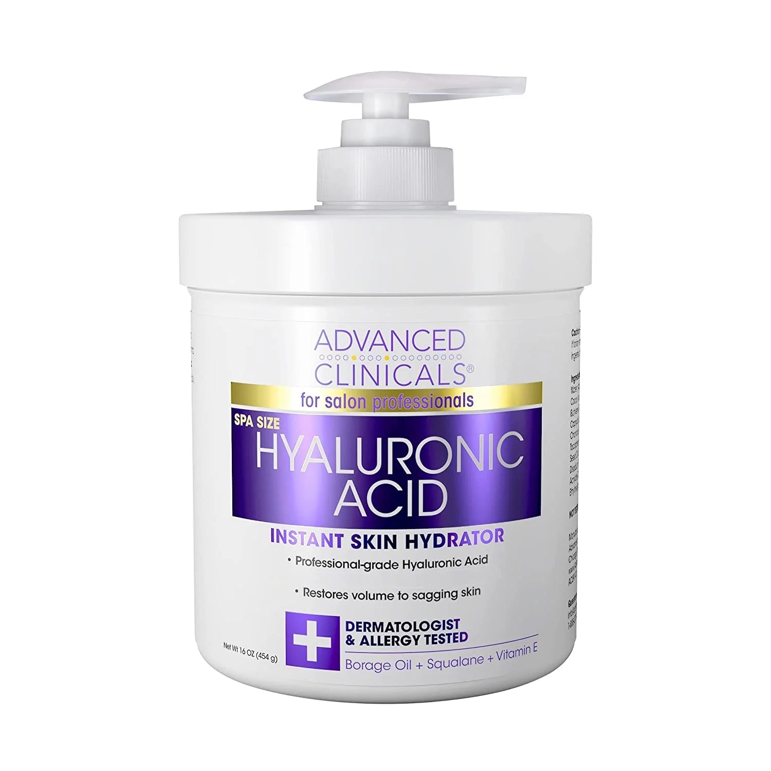 Advanced Clinicals Hyaluronic Acid 16oz