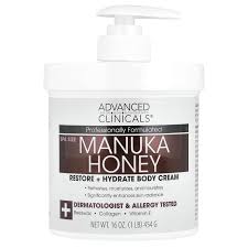 Advanced Clinicals Manuka Honey Restore + Hydrate Body Cream 454g